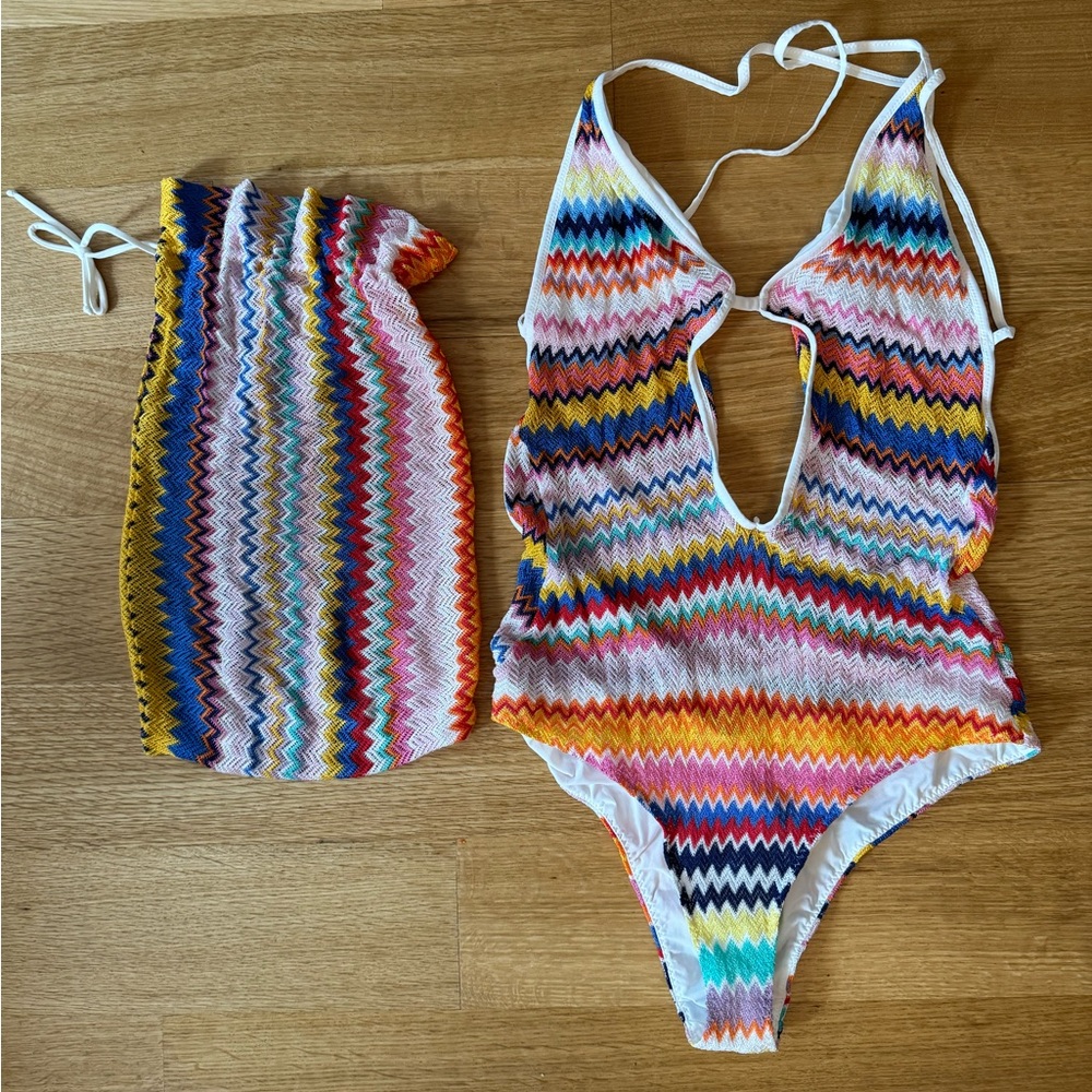 Missoni Multicolor Zigzag One-Piece Swimsuit